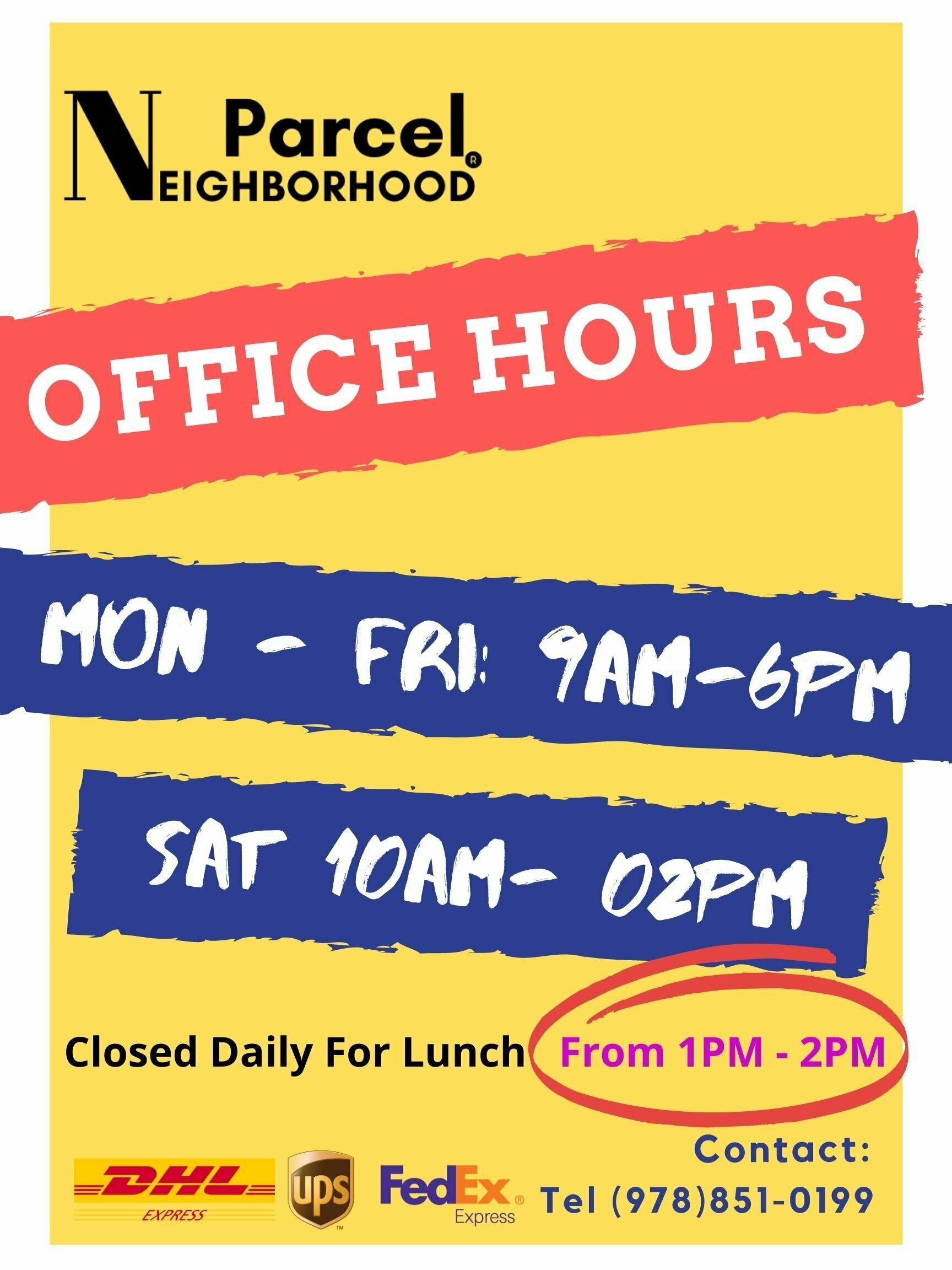 Neighborhood Parcel Office Hours