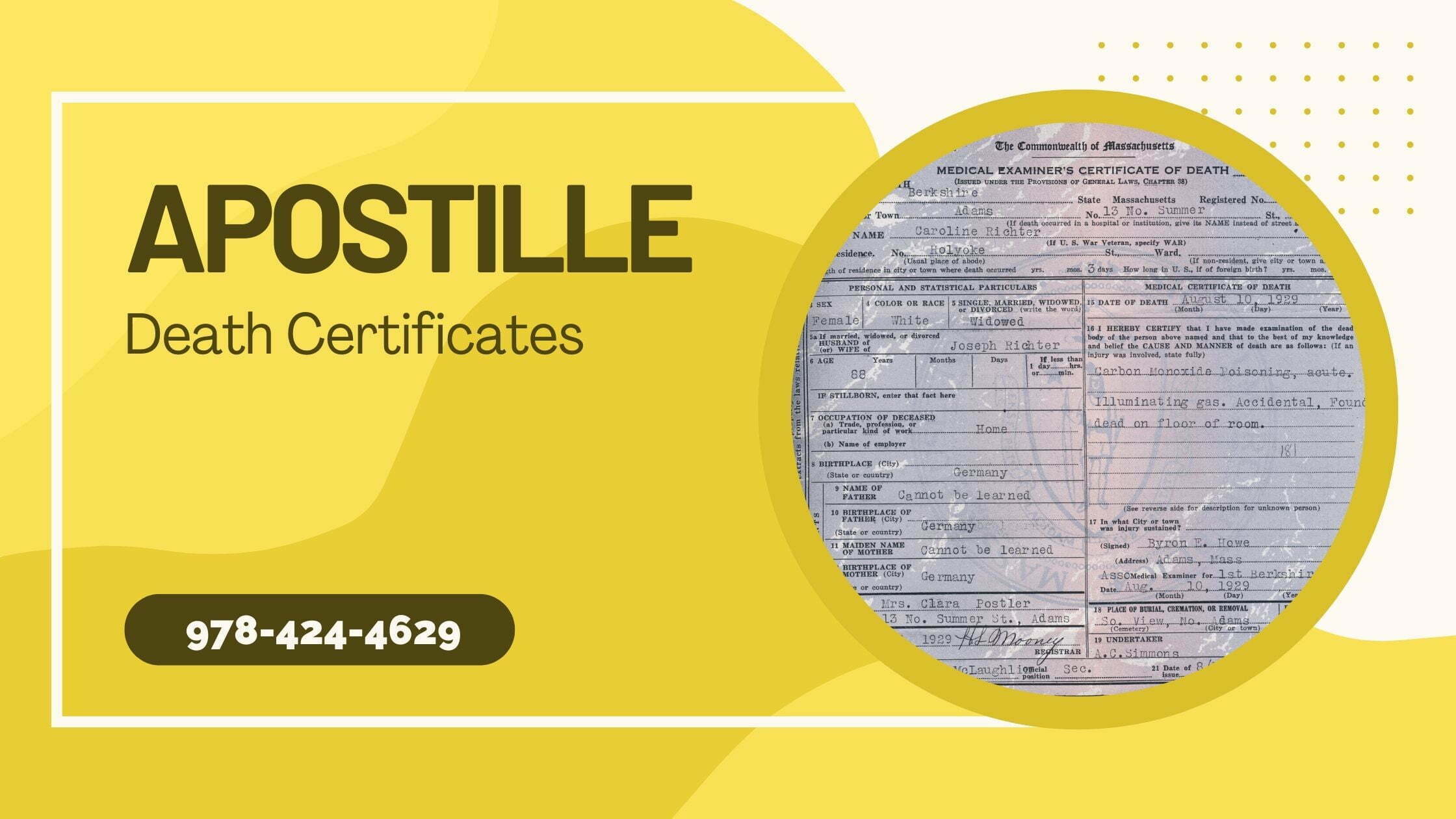 death certificate apostille